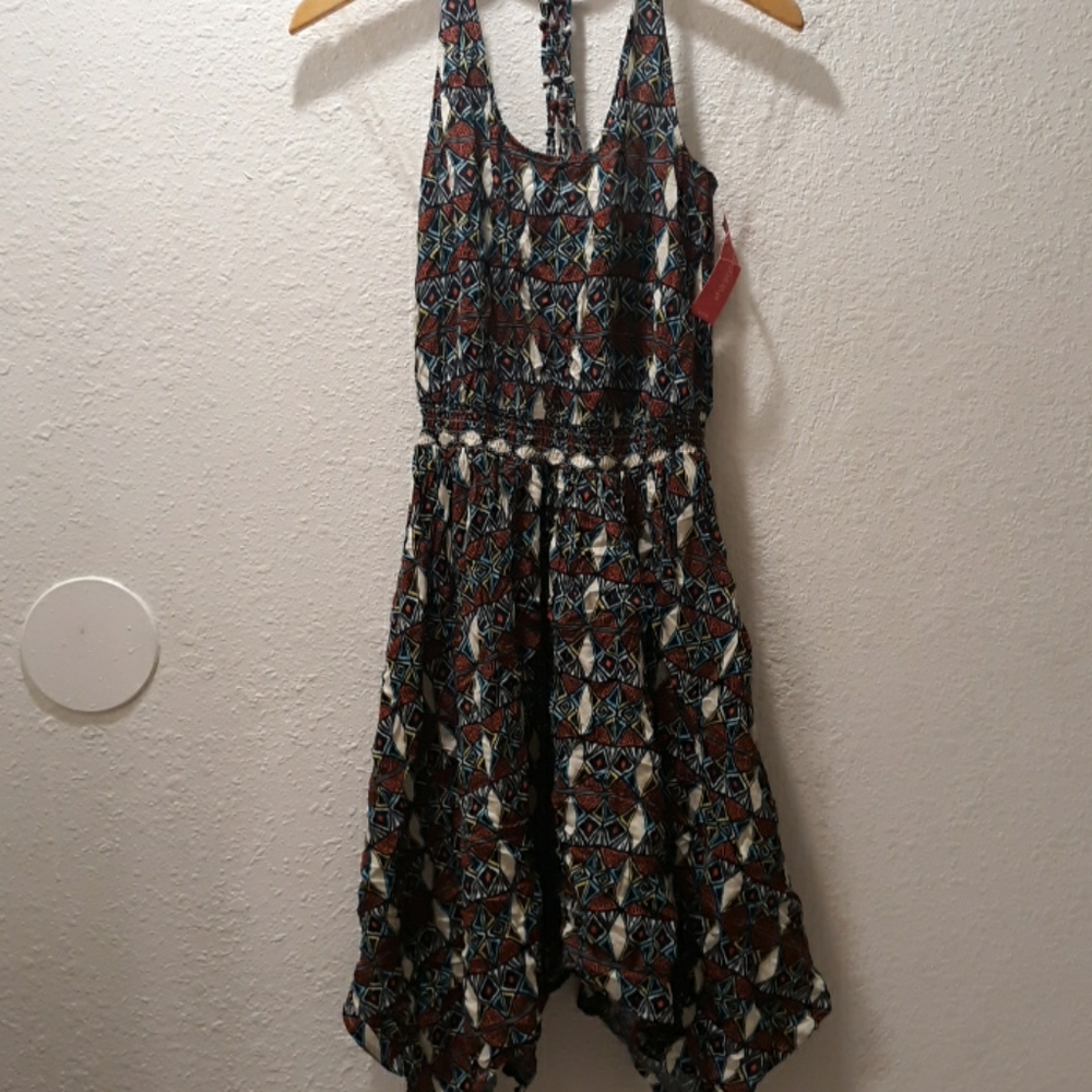 Funky patterned asymmetrical dress